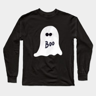 Boo Ghost Halloween Long Sleeve T-Shirt